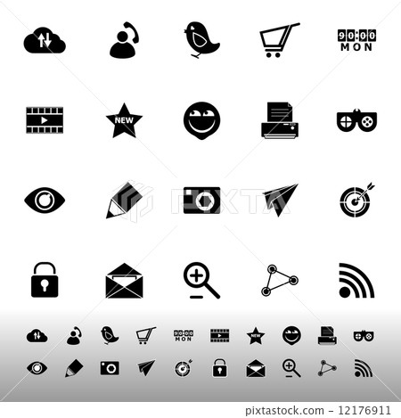 Internet useful icons on white background Internet useful icons on white background 12176911