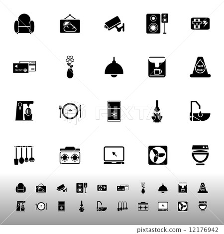 Cafe and restaurant icons on white background Cafe and restaurant icons on white background 12176942