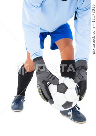 Goalkeeper picking up the ball Goalkeeper picking up the ball 12178019