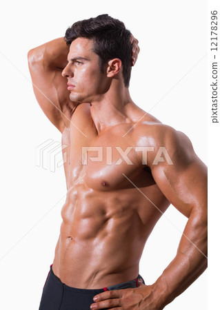 Young shirtless muscular man 12178296