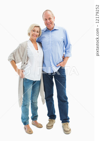 Happy mature couple hugging and smiling Happy mature couple hugging and smiling 12179252