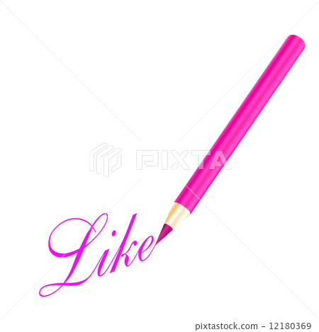 Pink pencil and like letter 12180369