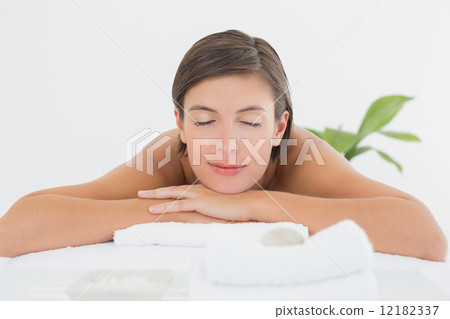 Close up of a beautiful woman on massage table 12182337