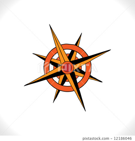 An old fashioned compass - vector illustration An old fashioned compass - vector illustration 12186046