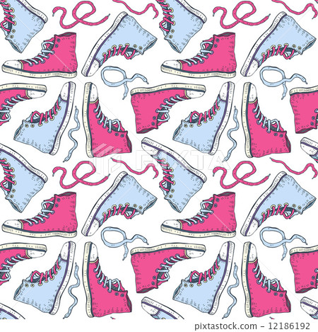Sneakers. Seamless background. 12186192