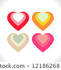 Four heart nested combination in beautiful colors Four heart nested combination in beautiful colors 12186268
