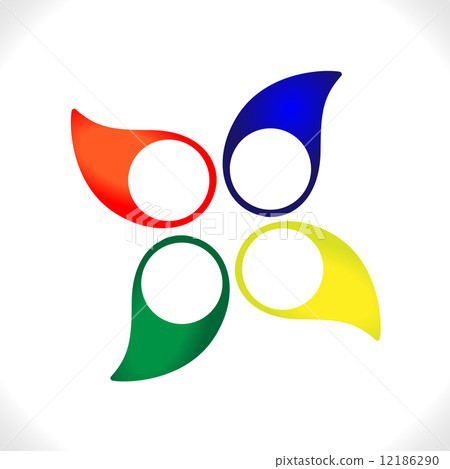 Four colorful speech bubbles or callouts: discussion or to highlight 12186290