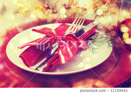 Stock Photo: dinner, xmas, christmas