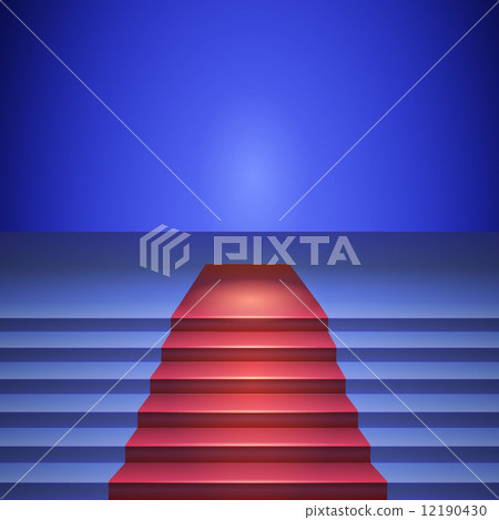 Stage with red carpet, stage for performances 12190430