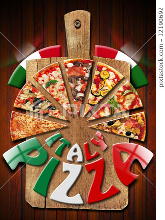 Italy Pizza on the Old Cutting Board 12190692