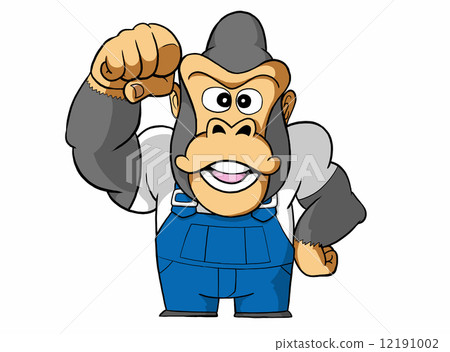 Chibi guts gorilla with gray shadow 12191002