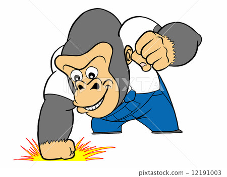 Chibi Punch Gorilla Gray 12191003