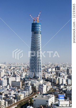 東京天空樹正在建設中 東京天空樹正在建設中 12193665