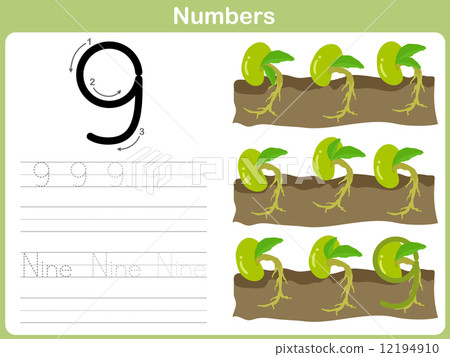 Number Tracing Worksheet: Writing 0-9 Number Tracing Worksheet: Writing 0-9 12194910
