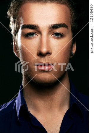 Closeup portrait of a handsome young man Closeup portrait of a handsome young man 12196450