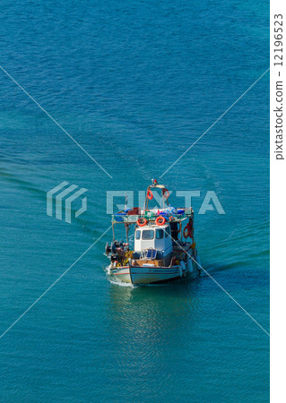 Santorini Greece, White Boat, Santorini island Santorini Greece, White Boat, Santorini island 12196523