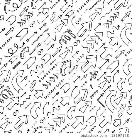 Seamless background of hand drawn arrows Seamless background of hand drawn arrows 12197158