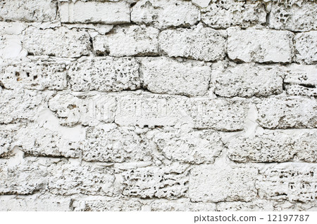white painted wall of limestone 12197787
