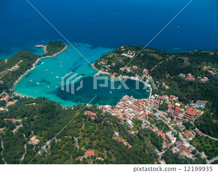 Aerial view of Paxos island 12199935