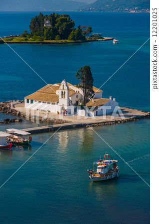scene of Vlacherna monastery, Kanoni, Corfu scene of Vlacherna monastery, Kanoni, Corfu 12201025