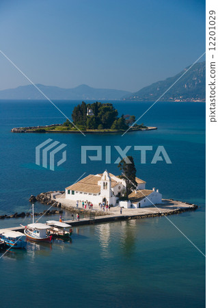 scene of Vlacherna monastery, Kanoni, Corfu scene of Vlacherna monastery, Kanoni, Corfu 12201029