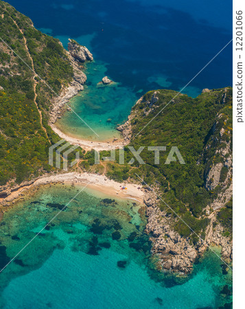 Aerial of the island of Corfu in Greece 12201066