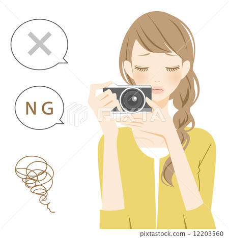 Negative parts Women troubled with camera 12203560