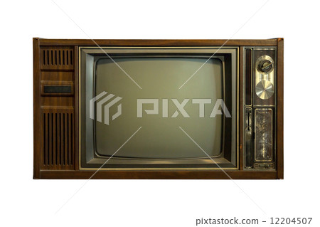 The old TV on the isolated white background The old TV on the isolated white background 12204507