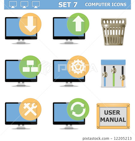 Vector Computer Icons Set 7 12205213