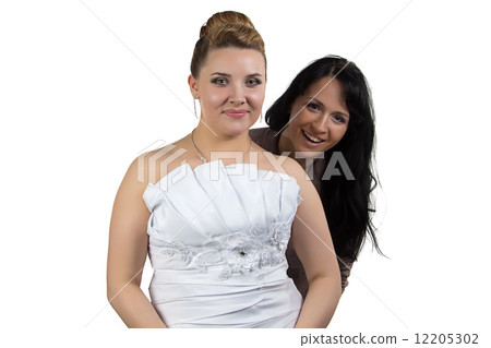 Image of bride and bridesmaid  12205302