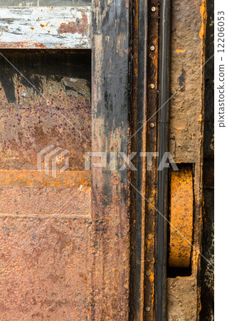 Closeup of floodgate water storage 12206053