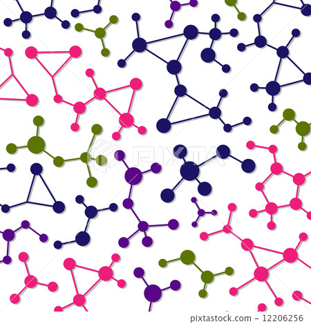 Molecular seamless pattern background - Stock Illustration [12206256 ...