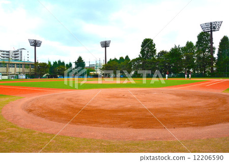 Baseball Field Of Artificial Turf Toshima Ku Stock Photo