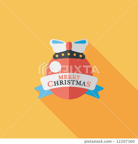 Christmas ball flat icon with long shadow,eps10 Christmas ball flat icon with long shadow,eps10 12207160