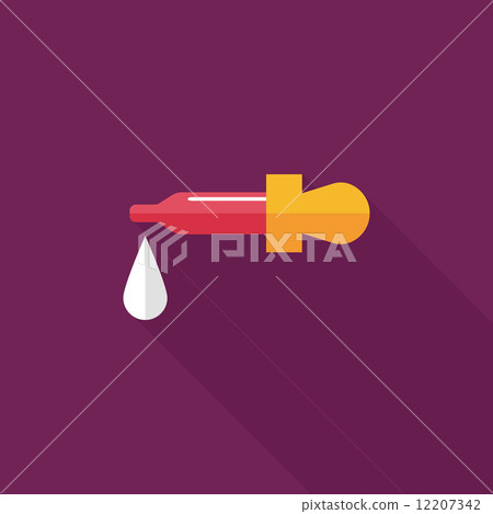 dropper flat icon with long shadow 12207342