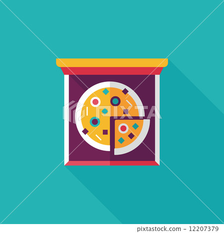 Pizza flat icon with long shadow,eps10 Pizza flat icon with long shadow,eps10 12207379