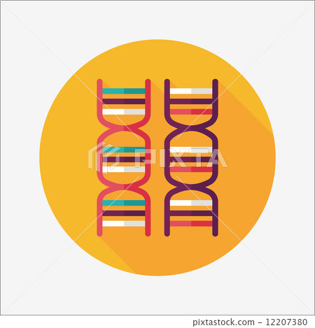 DNA flat icon with long shadow DNA flat icon with long shadow 12207380