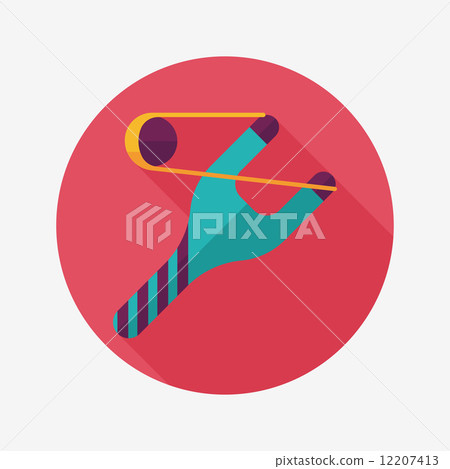 Slingshot flat icon with long shadow,eps10 Slingshot flat icon with long shadow,eps10 12207413