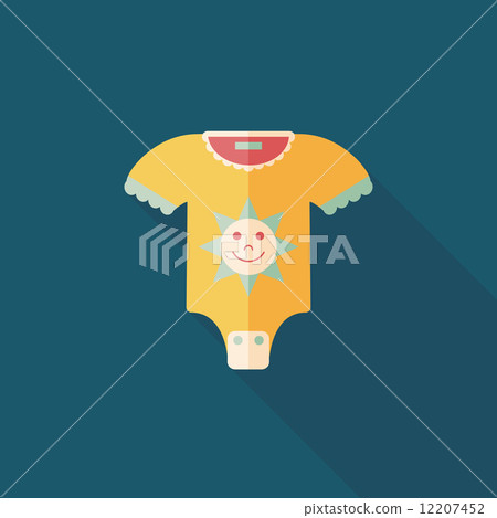 baby onesie flat icon with long shadow,EPS 10 baby onesie flat icon with long shadow,EPS 10 12207452