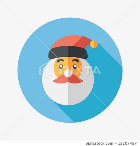 Santa Claus flat icon with long shadow eps10 Santa Claus flat icon with long shadow eps10 12207487