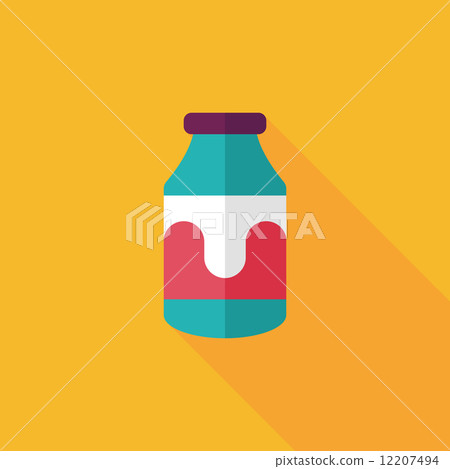 milk flat icon with long shadow,eps10 12207494