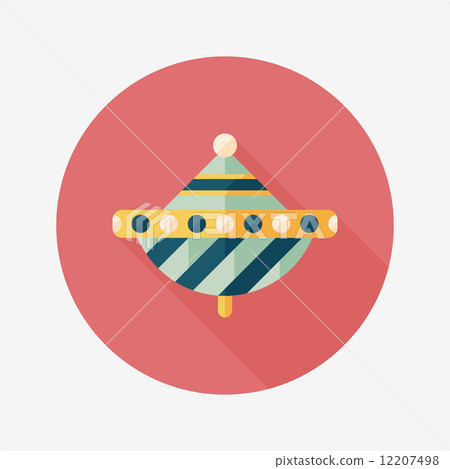 peg top flat icon with long shadow,eps10 12207498