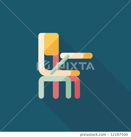 Vintage school desk flat icon with long shadow,eps10 Vintage school desk flat icon with long shadow,eps10 12207500