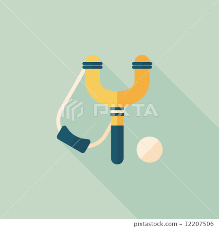 slingshot flat icon with long shadow,eps10 slingshot flat icon with long shadow,eps10 12207506