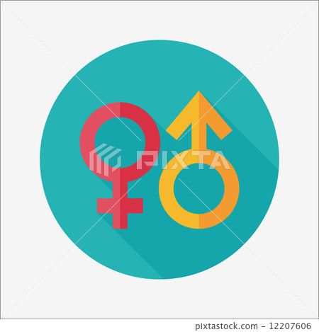 Gender symbol flat icon with long shadow Gender symbol flat icon with long shadow 12207606