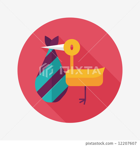 bird and baby flat icon with long shadow,eps10 bird and baby flat icon with long shadow,eps10 12207607