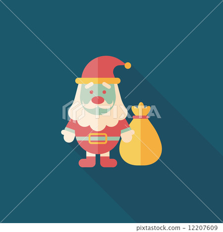Santa Claus flat icon with long shadow, eps10 Santa Claus flat icon with long shadow, eps10 12207609