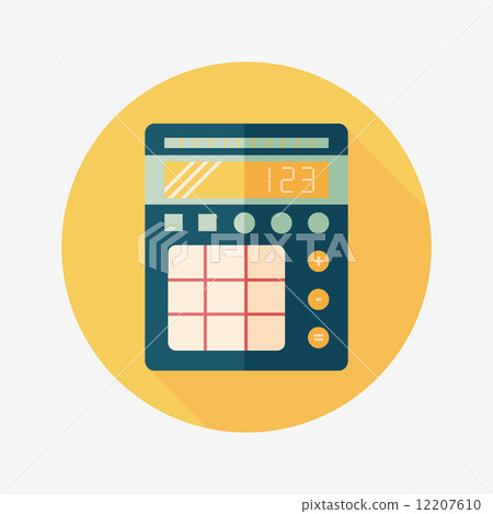 calculator flat icon with long shadow,eps10 calculator flat icon with long shadow,eps10 12207610