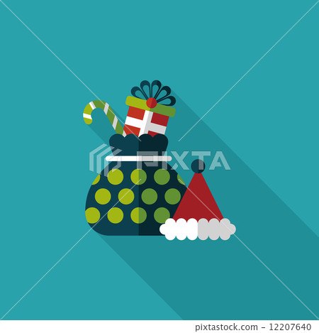 Christmas gift flat icon with long shadow, eps10 Christmas gift flat icon with long shadow, eps10 12207640