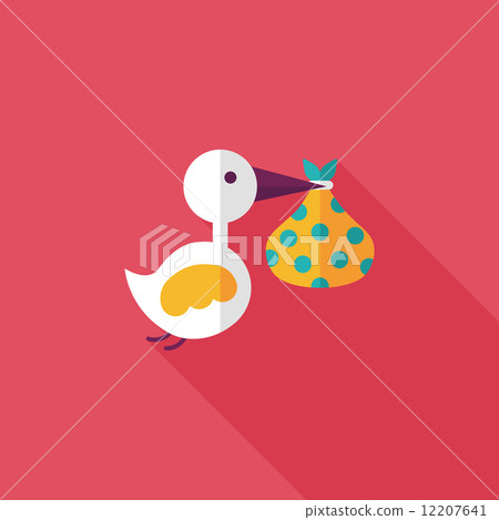 bird and baby flat icon with long shadow,eps10 bird and baby flat icon with long shadow,eps10 12207641